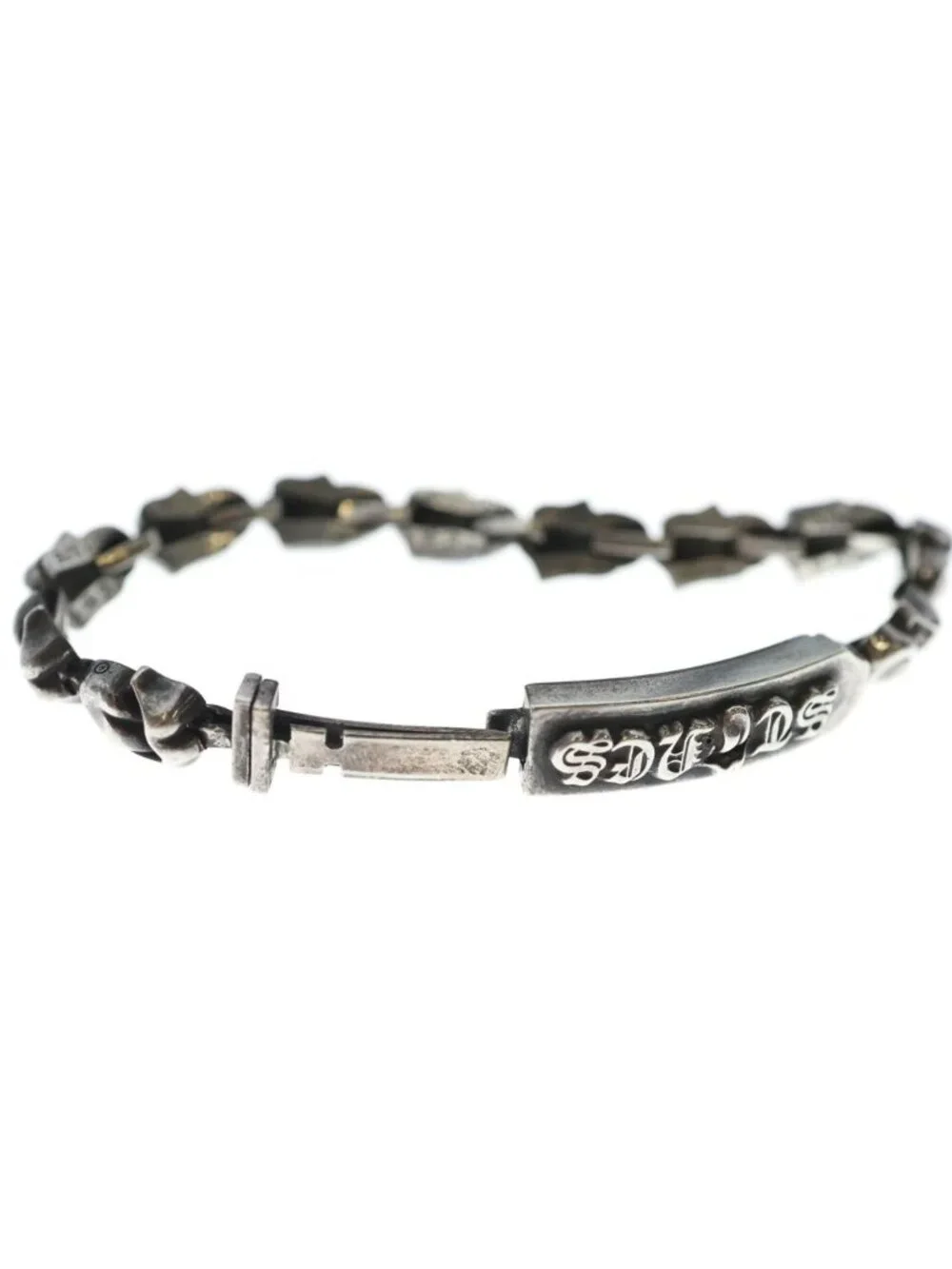 Chrome Hearts ID Mini LT Lip & Tan Mini ID Bracelet Silver